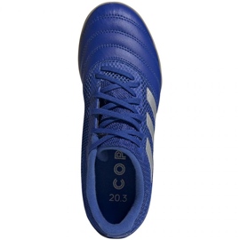 Adidas Copa 20.3 In Sala Jr EH0906 jalkapallokengät hopeaa, sinistä sininen 1