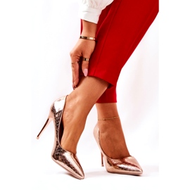 WS1 Snake Pattern Pins Rose Gold Tissoria kultainen 3