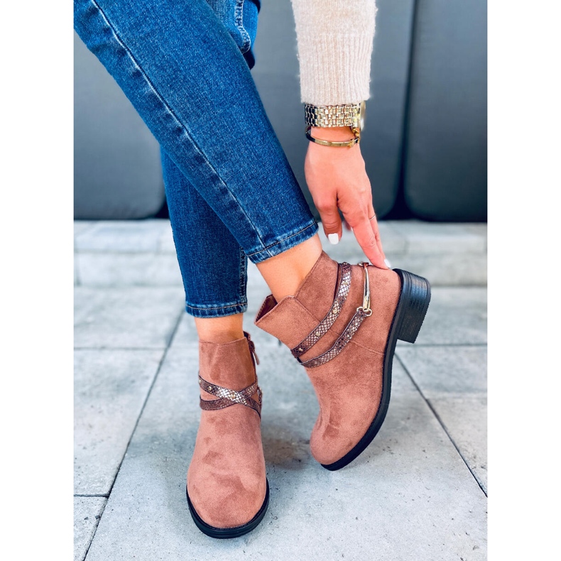 Zinaida Camelin mokkanahkaiset naisten saappaat ruskea 1