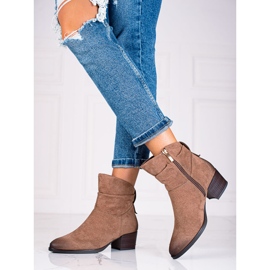 W. Potocki Potockin ruskeat mokkanahkaiset naisten saappaat 1