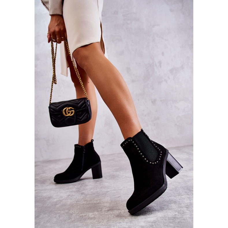 PG1 Mustat Cambia-mokkanahkasaappaat, joissa on nappeja 2