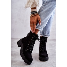 PG1 Naisten mokkanahkaiset lämpimät saappaat vetoketjulla Musta Emilien 1