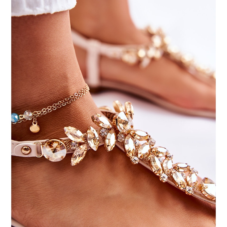 PG2 Naisten sandaalit varvastossut koristeellisella vyöllä beige Daylight 4