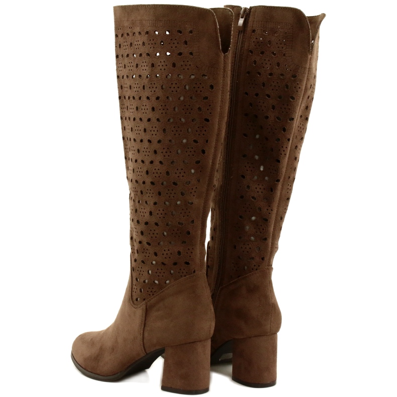 M.Daszyński Harjakattoiset saappaat ruskeassa tolppassa SA156-10 3