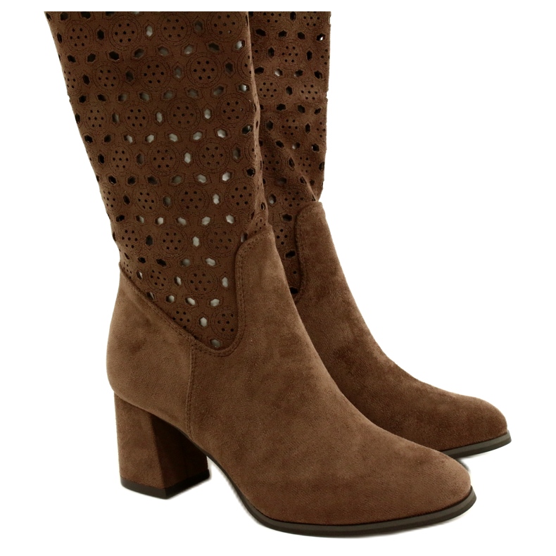 M.Daszyński Harjakattoiset saappaat ruskeassa tolppassa SA156-10 4