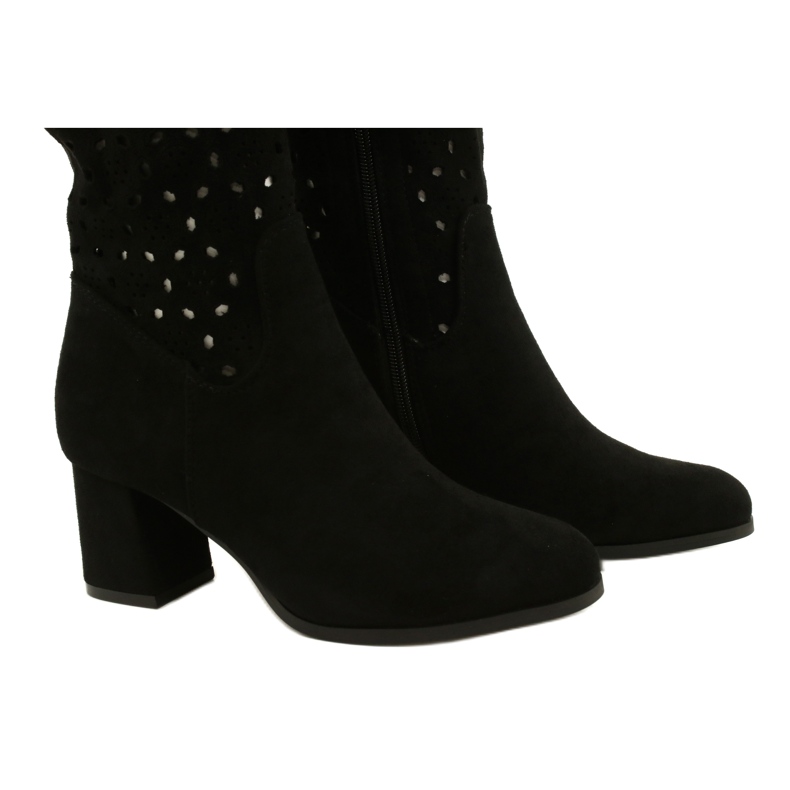 M.Daszyński Harjakattoiset saappaat tangossa Mustat SA156-10 4