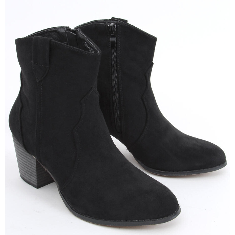 Seed Black korkeakorkoiset cowboysaappaat musta 1