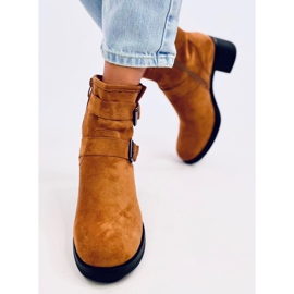 Teoo Camel leveät kantapää saappaat ruskea 1