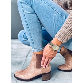 Leveäkorkoiset saappaat Fill Beige 2