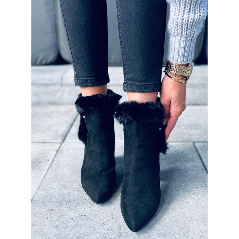 Korkeakorkoiset Alison Black saappaat musta 1