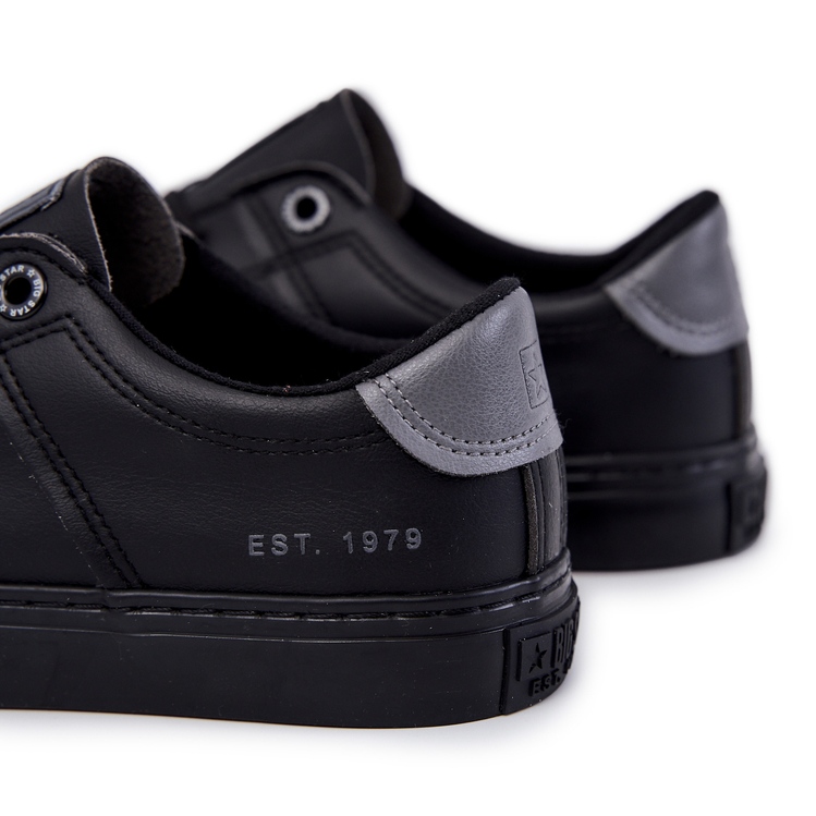 Miesten nahkaiset tennarit Big Star JJ174108 Musta 4