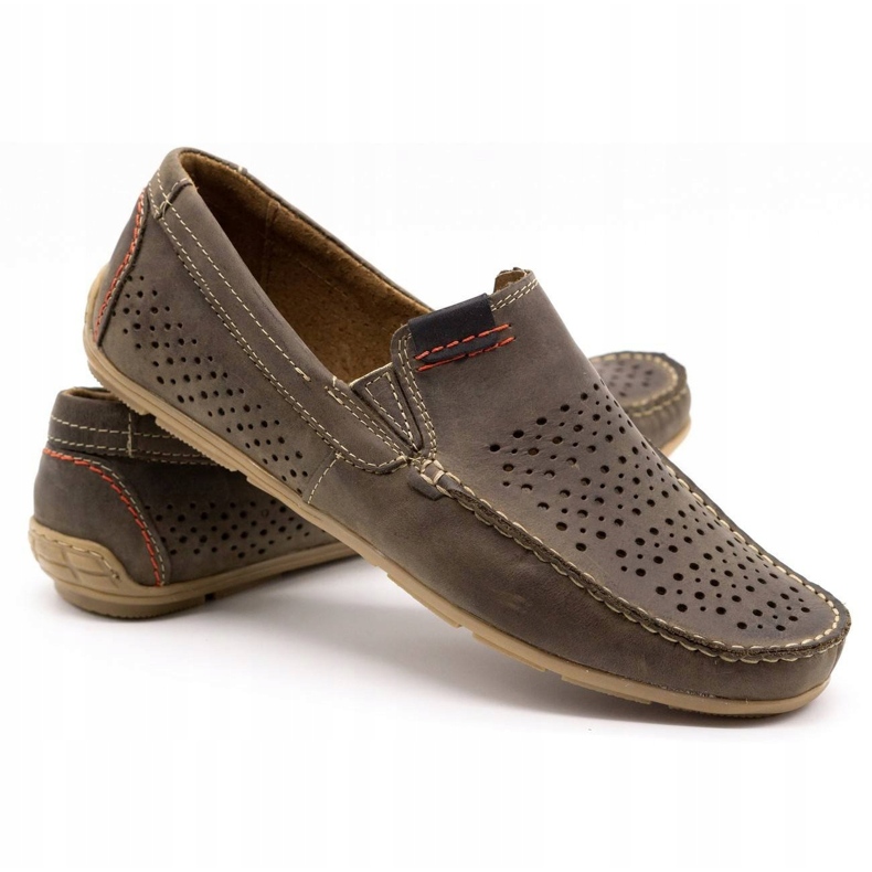 Olivier Miesten kengät mokkasiini 906 kesä ruskea harmaa 3