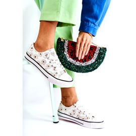 PS1 Naisten matalat tennarit, joissa Janey White Flowers valkoinen 5