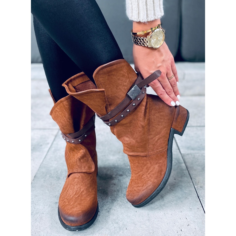 Naisten armeijan saappaat Aina Camel ruskea 1