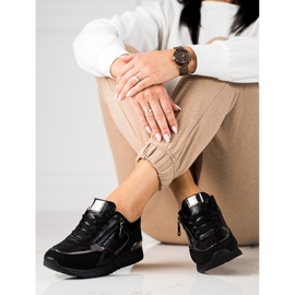 Naisten tennarit Shelovet-alustalla mustat 1