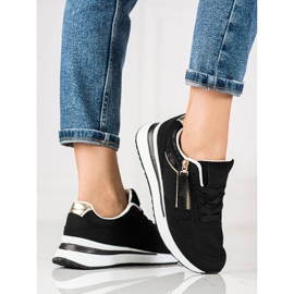 Mustat Shelovet naisten tennarit, joissa valkoinen pohja 1