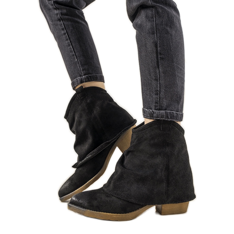 Mustat naisten cowboy -saappaat Belloci 1