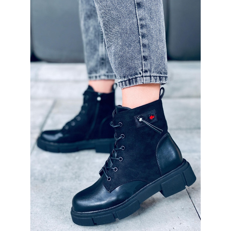 Provo Mustat saappaat paksulla pohjalla 2