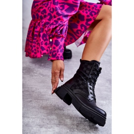 Naisten korkeat saappaat, sidottu musta Verlon 2