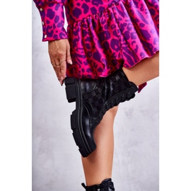 Naisten korkeat saappaat, sidottu musta Verlon 1