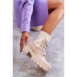 PS1 Hope Beige Suede Slip-On Socks Boots 1