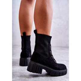 Hope Black Suede Slip-On Socks -saappaat musta 2