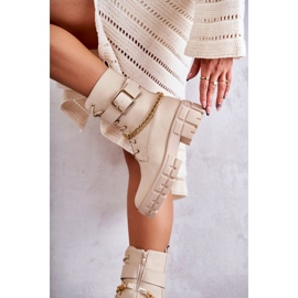 PG1 Muodikkaat työntekijöiden saappaat beigellä Solesso-ketjulla 2