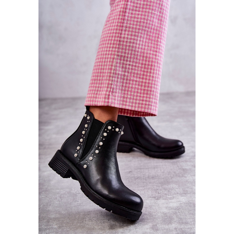 PG1 Nahkasaappaat Workers Black Ferra musta 1