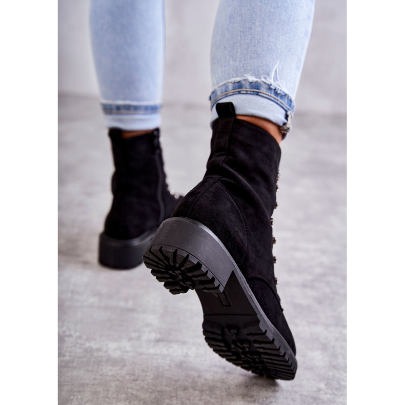 PG1 Mustat Malesia mokkanahkasaappaat koristeraidoilla 2