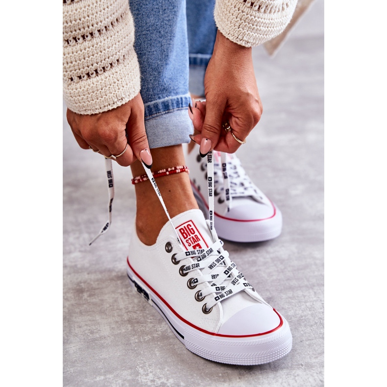 Naisten materiaalilenkkarit Big Star KK274101 Valkoinen 1