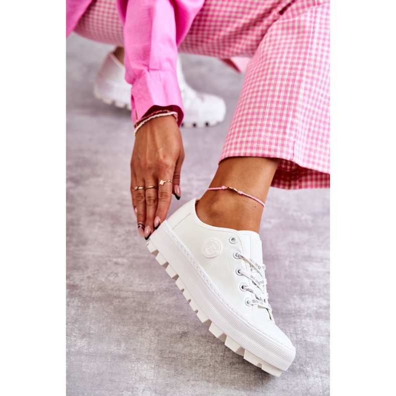 Muodikkaat lakatut tennarit Big Star KK274045 Valkoiset valkoinen 1