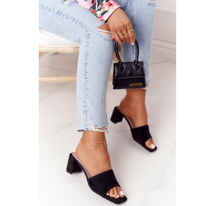 Mokkanahkaiset korkokengät S.Barski 238-S1 Musta 1