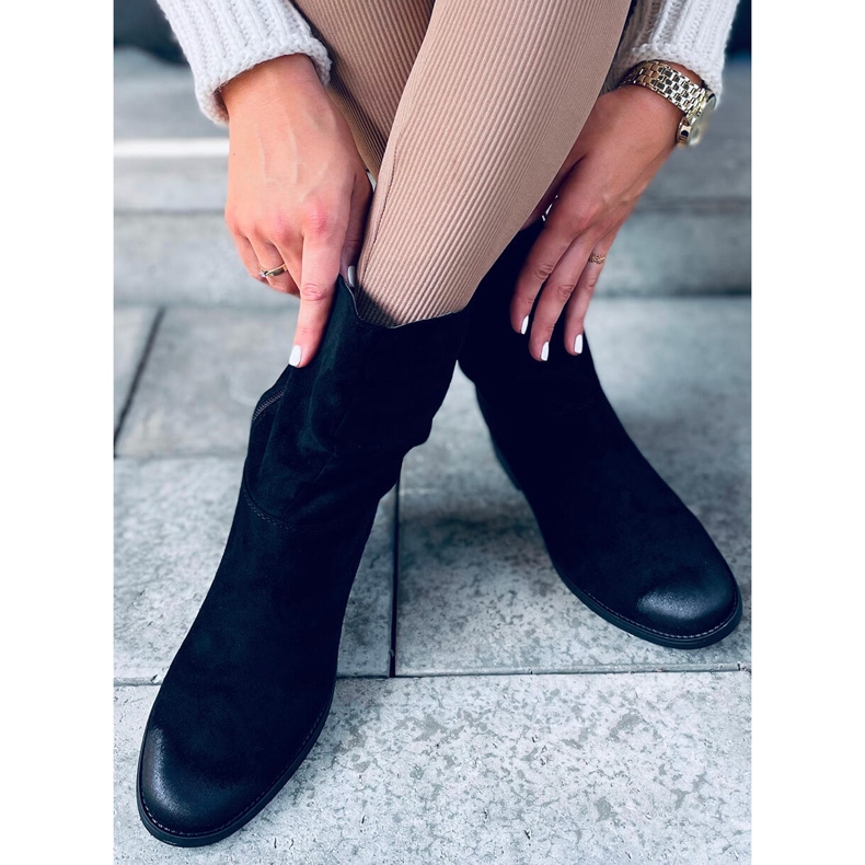 Saappaat piilotetulla Bansi Black -kiilalla musta 2