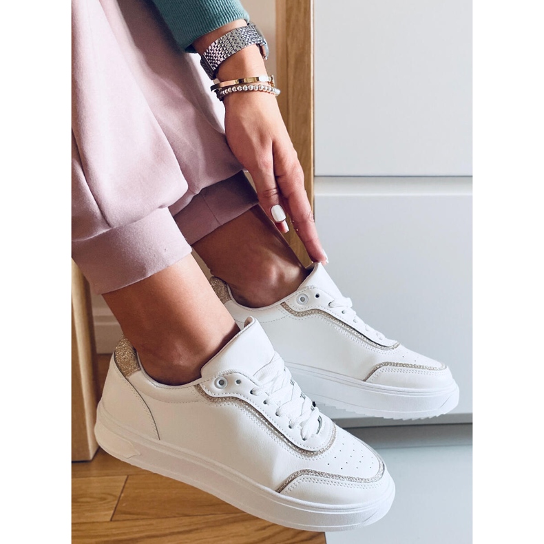 PA1 Josie Golden naisten tennarit valkoinen kultainen 2