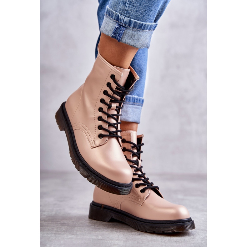 PG1 Naisten saappaat sidottu vaaleanpunainen Lavita 1