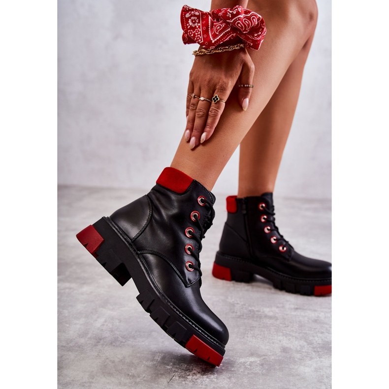 PG1 Nahkasaappaat työntekijät mustalla messa-vetoketjulla 2