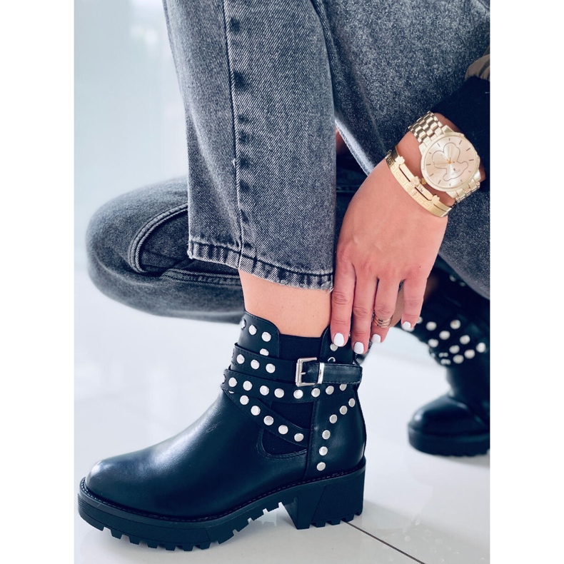 Saappaat nappeilla Hurt Black musta 2