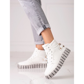 W. Potocki Naisten urheilusaappaat Potocki valkoiset alustalla valkoinen 1