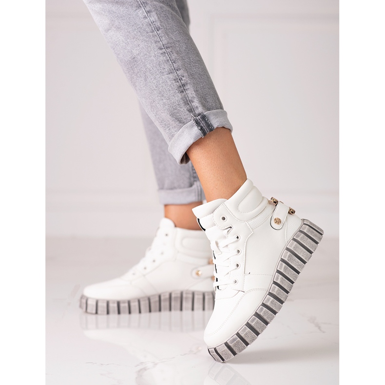 W. Potocki Naisten urheilusaappaat Potocki valkoiset alustalla valkoinen 1