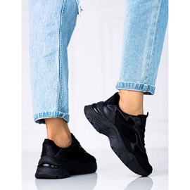 Mustat Shelovet naisten nauhalliset lenkkarit paksulla pohjalla 1