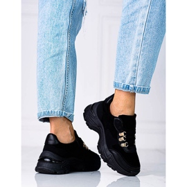 Naisten tennarit paksussa Shelovetin mustassa pohjassa 1