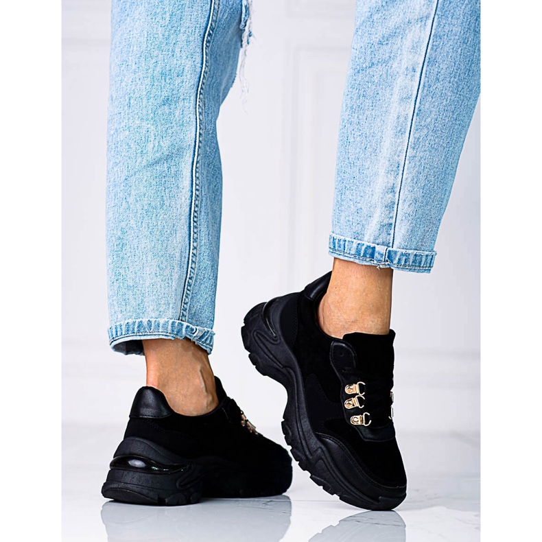 Naisten tennarit paksussa Shelovetin mustassa pohjassa 1