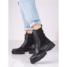 Shelovet naisten nauhalliset tikatut mustat laukut 1