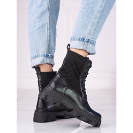 Shelovet naisten nauhalliset tikatut mustat laukut 2