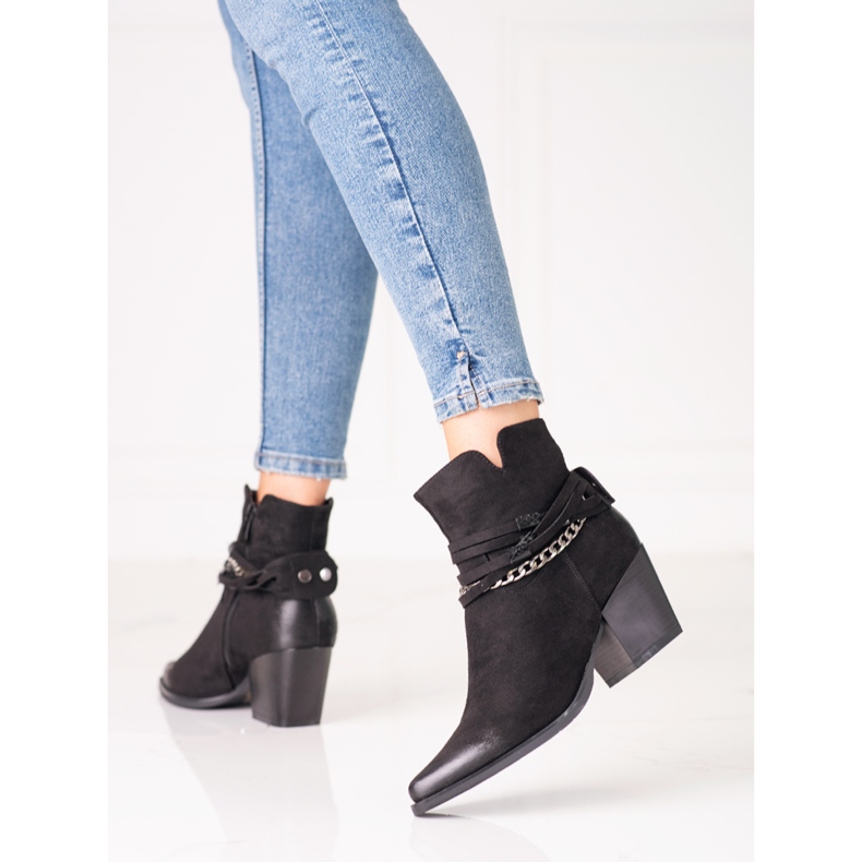 Mustat Shelovet cowboysaappaat naisille 1