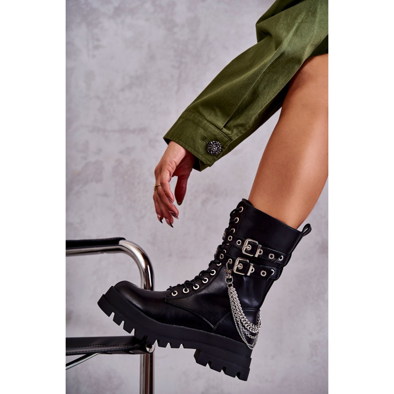 PG1 High Workers -saappaat ketjulla, musta Montero 1