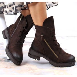 Naisten ruskeat saappaat vetoketjulla, Potocki 1