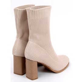 Hermione Taupen korkeakorkoiset sukkasaappaat beige 5