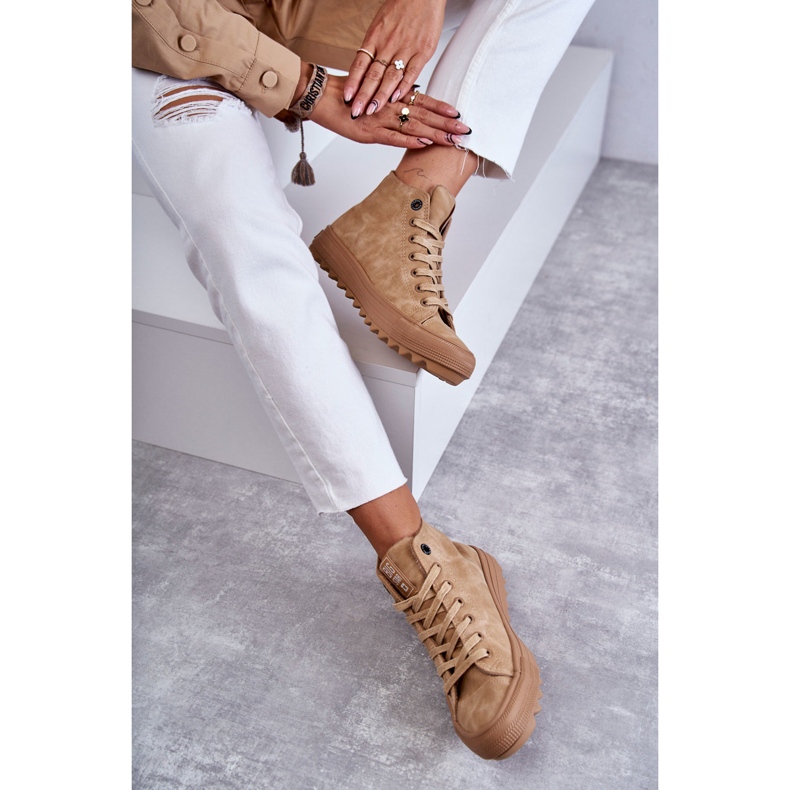 Naisten lenkkarit Big Star High Warm Camel GG274072 beige 1