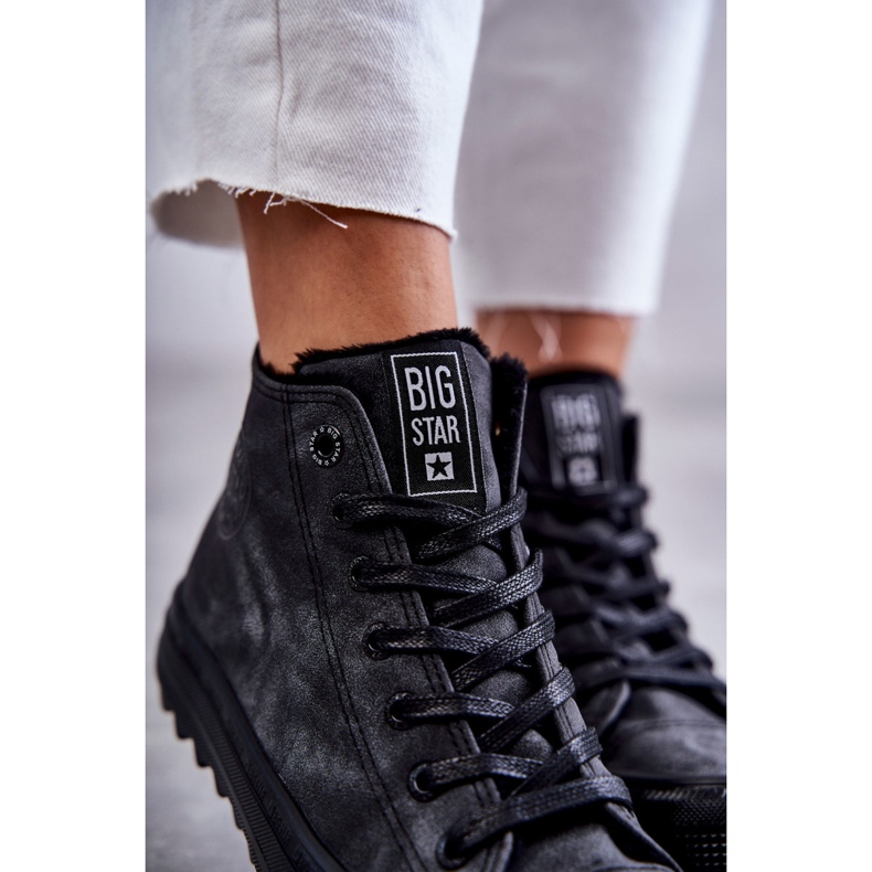 Naisten lenkkarit Big Star High lämmitetty musta GG274069 2